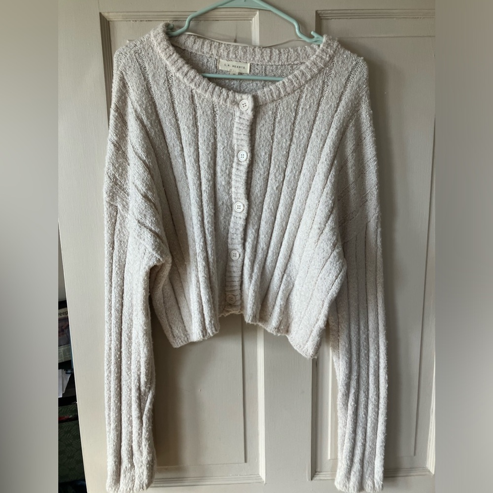 LA Hearts Cropped Sweater